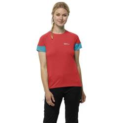 Jack Wolfskin Damen Narrows T-Shirt, Tango Orange, M von Jack Wolfskin