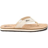 Jack Wolfskin Ecostride 2 Slipper Men Zehentrenner Mit Korksohle Herren 44.5 braun natural / cork von Jack Wolfskin