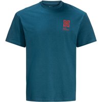 Jack Wolfskin Eschenheimer Back T-Shirt Unisex T-shirt aus Bio-Baumwolle L blue daze blue daze von Jack Wolfskin