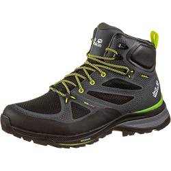 Jack Wolfskin Herren FORCE STRIKER TEXAPORE MID M Trekking- & Wanderstiefel, Grau (Dark Grey/Lime 6322), 45 EU von Jack Wolfskin