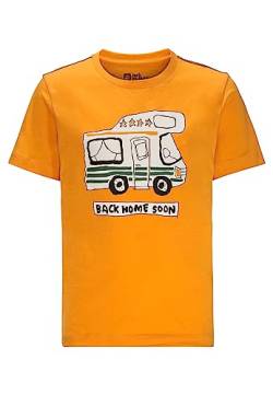 Jack Wolfskin Jungen Wolf & Van T-Shirt, Orange Pop, 140 cm von Jack Wolfskin