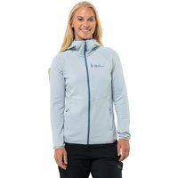 Jack Wolfskin Kolbenberg Hooded FZ Women Fleecejacke Damen S soft blue soft blue von Jack Wolfskin