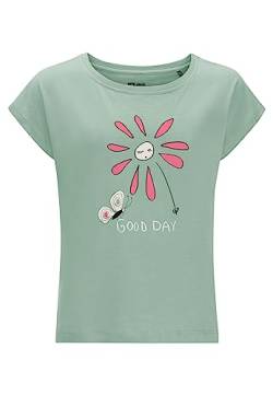 Jack Wolfskin Mädchen Good Day T-Shirt, Granite Green, 152 von Jack Wolfskin