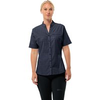 Jack Wolfskin Norbo S/S Shirt Women Kurzarm Wanderbluse Damen XS blau night blue checks von Jack Wolfskin