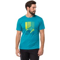 Jack Wolfskin Peak Graphic T-Shirt Men Funktionsshirt Herren S everest blue everest blue von Jack Wolfskin