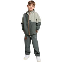 Jack Wolfskin Turbulence Hooded Jacket Kids Softshelljacke Kinder 140 grau slate green von Jack Wolfskin