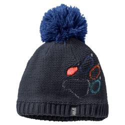 Jack Wolfskin Unisex Kinder Paw Knit Beanie-Mütze, Night Blue, M von Jack Wolfskin