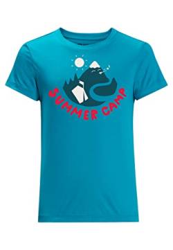 Jack Wolfskin Unisex Kinder Summer Camp T-Shirt, Everest Blue, 116 cm von Jack Wolfskin