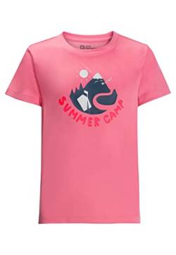 Jack Wolfskin Unisex Kinder Summer Camp T-Shirt, Pink Lemonade, 104 cm von Jack Wolfskin