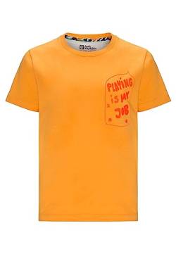 Jack Wolfskin Unisex Kinder Villi T-Shirt, Orange Pop, 116 cm von Jack Wolfskin