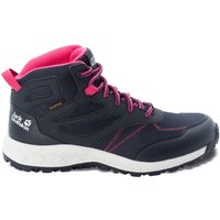 Jack Wolfskin Woodland Texapore Mid Kids Wasserdichte Wanderschuhe Kinder 35 night blue / pink night blue / pink von Jack Wolfskin