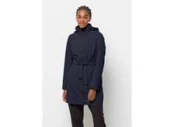 Regenmantel JACK WOLFSKIN "NORDEN PORT COAT W" Gr. L (42/44), blau (night, blue) Damen Mäntel Übergangsmäntel von Jack Wolfskin