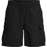 Jack & Jones Junior Short - JPSTFIJI Jjswim Cargo LY - 128 bis 176 - für Männer - Größe 140 - schwarz von Jack & Jones Junior