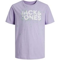 Jack & Jones Junior T-Shirt - Jcosplash SMU Tee S/S Crew Neck - 128 bis 176 - für Männer - Größe 128 - lila von Jack & Jones Junior