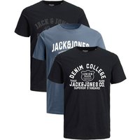 Jack & Jones Plus Print-Shirt (Spar-Set, 3er-Pack) Big Size Shirt, Übergröße aus Baumwolle von Jack & Jones Plus