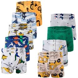 JackLoveBriefs Jungen Boxer Unterhose Baumwolle Kinder Unterwäsche (3-4 Jahre，Packung mit 9 Stück), A6, Gr. 110 von JackLoveBriefs