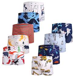 JackLoveBriefs Jungen Boxer Unterhose Baumwolle Kinder Unterwäsche (4-5 Jahre，Packung mit 9 Stück) A, Gr. 120 von JackLoveBriefs