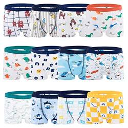 JackLoveBriefs Jungen Boxershorts aus Baumwolle Unterhosen 12er Pack, 7-9 Jahre, Weiß, Größe XL von JackLoveBriefs