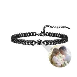 Jacklin F Benutzerdefinierte Armband mit Bild im Inneren, personalisierte Foto Projektion Armband, verstellbare Armband Erinnerung Armband Geschenke für Geburtstag Valentinstag jeden besonderen Tag von Jacklin F