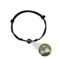 Jacklin F Personalisiertes Foto Armband Foto Projektions Armband Kreis Foto Armbänder mit Bild im Inneren Ich liebe dich Armband 100 Sprachen Geburtstag Weihnachts Geschenk für Paar/Beste Freundin von Jacklin F