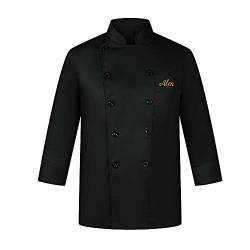 Personalisierte Kochjacke Mantel Kurzarm/Langarmhemd Bestickte Kochjacke Custom Hotel Küche Restaurant Arbeitsuniform Bäckerei Herd Food Service Catering T-Shirt für Männer und Frauen von Jacklin F