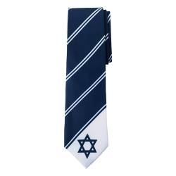 Jacob Alexander Men's Israel Country Flag Colors 8.25 cm Width Regular Size Necktie - Star of David Tie Design - Navy Blue von Jacob Alexander