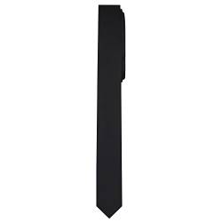 Jacob Alexander Men's Solid Color Pure Ultra Skinny 3.75 cm Width Necktie Retro Thin Ties for Formal Events Wedding Business - Black von Jacob Alexander