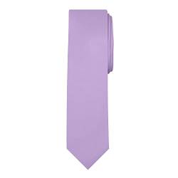 Jacob Alexander Solid Color Pure Boy's Prep Self Tie Regular Neck Tie for Formal Wedding Graduation School Uniforms - Lavender von Jacob Alexander