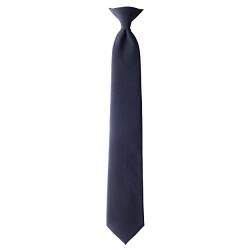 Jacob Alexander Solid Color Pure Men's Uniform Clip-On Neck Tie with Buttonholes for Fromal Events Wedding Business - Regular 20 inch - Navy Blue von Jacob Alexander