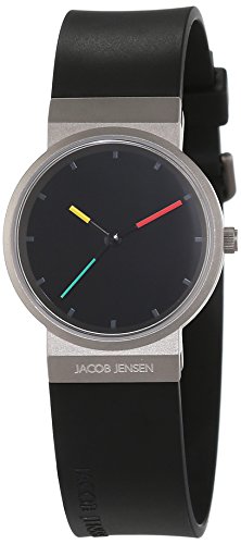 JACOB JENSEN Damen Analog Quarz Uhr mit Kautschuk Armband Item NO.: 650 von Jacob Jensen