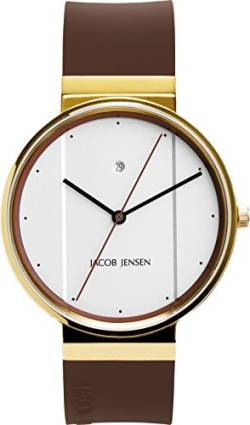 JACOB JENSEN Unisex-Armbanduhr JACOB JENSEN NEW SERIES NO. 778 Analog Quarz Kautschuk JACOB JENSEN NEW SERIES NO. 778 von Jacob Jensen