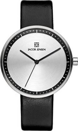 Jacob Jensen Damen Analog Quarz Uhr mit Leder Armband 32280 von Jacob Jensen