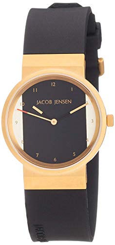 Jacob Jensen Damen-Armbanduhr New Series 744 Analog kautschuk schwarz 744 von Jacob Jensen