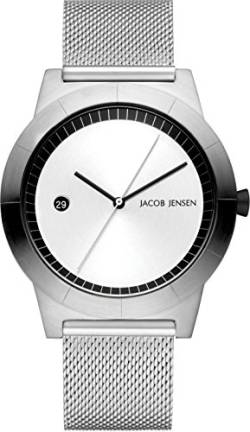 Jacob Jensen Herren Analog Quarz Uhr mit Edelstahl Armband 142 von Jacob Jensen