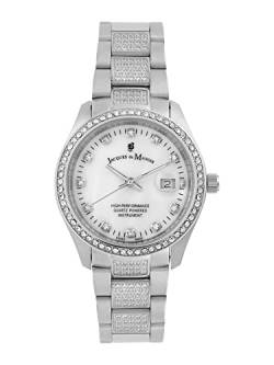 Jacques Du Manoir Damen Damen Armband Uhr 21cm Zirkonia weiß Quarzwerk Mineralglas 448000009 von Jacques Du Manoir