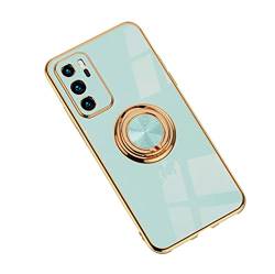 Jacyren Hülle für Huawei P20 Pro Handyhülle, Huawei P20 Schutzhülle Ultradünnes magnetische KFZ-Halterung mit 360-Grad Finger-Halter Schale für Huawei P20 Pro (Huawei P20 Pro, Light Cyan) von Jacyren