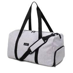 Jadyn B Weekender Bag - 56 cm./ 52 L große Damen-Reisetasche/Sporttasche mit Schuhfach (Heather Gray) von Jadyn