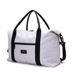 Jadyn Lola Reisetasche, Weekender/Overnight Duffel, Gym Tote Bag für Damen Herren, Meliert, grau, Einheitsgröße, Reisetasche von Jadyn