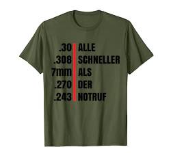 Alle schneller als der Notruf Jäger Jagd jagen T-Shirt von Jagdbekleidung Herren & Jäger Outfit lustig