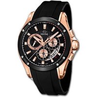 JAGUAR Chronograph Jaguar PUR Herren Uhr J691/1 Sport, Herrenuhr mit PURarmband, rundes Gehäuse, groß (ca. 43mm), Sport-Style von Jaguar