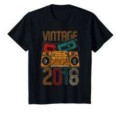 Kinder Geschenk zum 4. Geburtstag – Vintage 2018 T-Shirt von Jahre Geburtstag Geschenk Retro Vintage