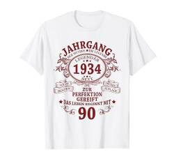 Jahrgang 1934 90. Geburtstag Deko Mann Mythos Legende 1934 T-Shirt von Jahrgang 1934 90. Geburtstag für Männer Frauen