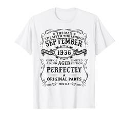 Mann Mythos Legende September 1936 88 Jahre Lustig Geschenk T-Shirt von Jahrgang 1936 88. Geburtstag für Männer Frauen