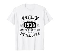 86. Geburtstag Lustig Geschenk Mann Jahrgang Juli 1938 T-Shirt von Jahrgang 1938 86. Geburtstag für Männer Frauen