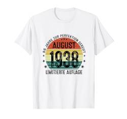 Jahrgang August 1938 Lustig Geschenk 86. Geburtstag Mann T-Shirt von Jahrgang 1938 86. Geburtstag für Männer Frauen