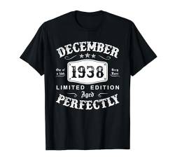 Jahrgang Dezember 1938 Geburtstag 86 Jahre Lustig Geschenk T-Shirt von Jahrgang 1938 86. Geburtstag für Männer Frauen