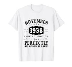 Jahrgang November 1938 Limited Edition 86. Geburtstag Mann T-Shirt von Jahrgang 1938 86. Geburtstag für Männer Frauen