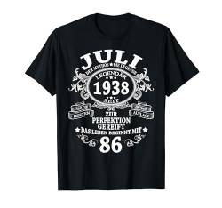 Mann Mythos Legende Juli 1938 86 Jahre Lustig Geschenk T-Shirt von Jahrgang 1938 86. Geburtstag für Männer Frauen
