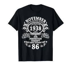 Mann Mythos Legende November 1938 86 Jahre Lustig Geschenk T-Shirt von Jahrgang 1938 86. Geburtstag für Männer Frauen