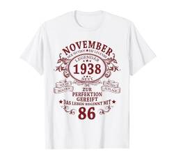 Mann Mythos Legende November 1938 86. Geburtstag Geschenk T-Shirt von Jahrgang 1938 86. Geburtstag für Männer Frauen